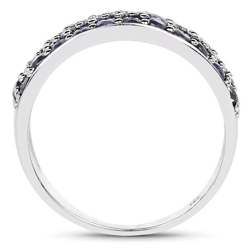 Bids.com 1.70 Carat Genuine Blue Sapphire .925 Sterling Silver Ring Rings White Smoke size 5.50,size 6.00,size 7.00,size 8.00,size 5.00,size 9.00,size 10.00,size 11.00