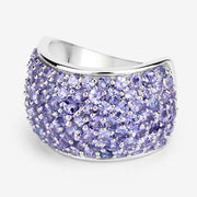 Bids.com 4.22 Carat Genuine Tanzanite .925 Sterling Silver Ring Rings White Smoke size 6.00,size 7.00,size 8.00,size 9.00,size 5.00