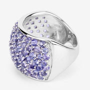 Bids.com 4.22 Carat Genuine Tanzanite .925 Sterling Silver Ring Rings Lavender size 6.00,size 7.00,size 8.00,size 9.00,size 5.00