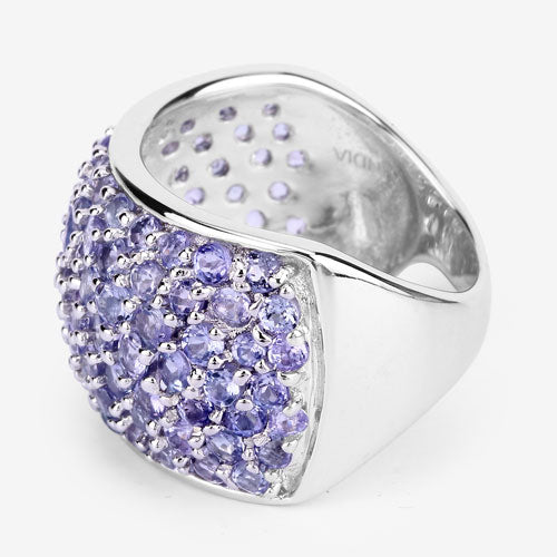 Bids.com 4.22 Carat Genuine Tanzanite .925 Sterling Silver Ring Rings Lavender size 6.00,size 7.00,size 8.00,size 9.00,size 5.00