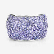 Bids.com 4.22 Carat Genuine Tanzanite .925 Sterling Silver Ring Rings Dark Gray size 6.00,size 7.00,size 8.00,size 9.00,size 5.00