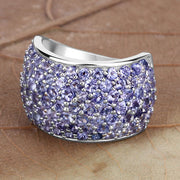 Bids.com 4.22 Carat Genuine Tanzanite .925 Sterling Silver Ring Rings Dim Gray size 6.00,size 7.00,size 8.00,size 9.00,size 5.00