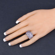 Bids.com 4.22 Carat Genuine Tanzanite .925 Sterling Silver Ring Rings Dark Slate Gray size 6.00,size 7.00,size 8.00,size 9.00,size 5.00