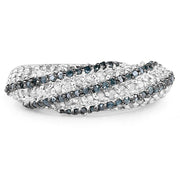 Bids.com 1.25 Carat Genuine Blue Diamond & White Diamond .925 Sterling Silver Ring Rings White Smoke size 7.00,size 6.00,size 8.00,size 9.00