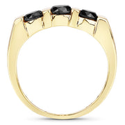 Bids.com 1.20 Carat Genuine Black Diamond .925 Sterling Silver Ring Rings White Smoke size 7.00,size 6.00,size 8.00,size 9.00