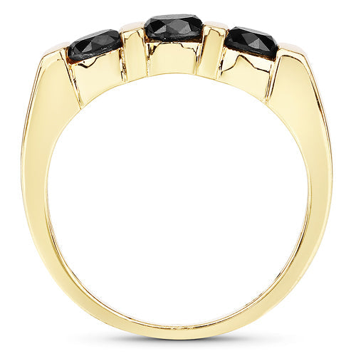 Bids.com 1.20 Carat Genuine Black Diamond .925 Sterling Silver Ring Rings White Smoke size 7.00,size 6.00,size 8.00,size 9.00