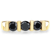 Bids.com 1.20 Carat Genuine Black Diamond .925 Sterling Silver Ring Rings Wheat size 7.00,size 6.00,size 8.00,size 9.00
