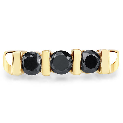 Bids.com 1.20 Carat Genuine Black Diamond .925 Sterling Silver Ring Rings Wheat size 7.00,size 6.00,size 8.00,size 9.00
