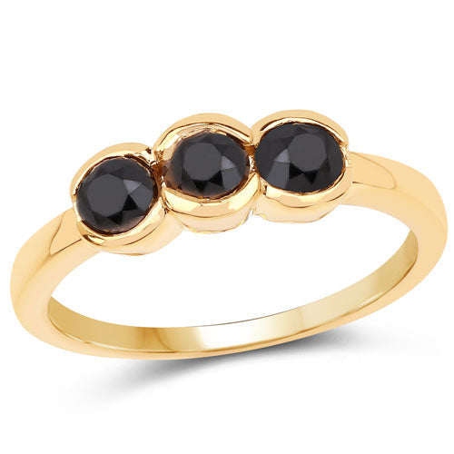 Bids.com 1.16 Carat Genuine Black Diamond .925 Sterling Silver Ring Rings White Smoke size 6.00,size 7.00,size 8.00,size 9.00,size 5.00