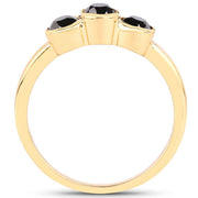 Bids.com 1.16 Carat Genuine Black Diamond .925 Sterling Silver Ring Rings White Smoke size 6.00,size 7.00,size 8.00,size 9.00,size 5.00