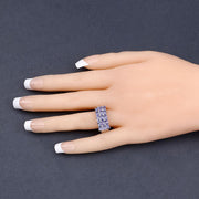 Bids.com 2.55 Carat Genuine Tanzanite .925 Sterling Silver Ring Rings Navajo White size 6.00,size 8.00,size 9.00,size 7.00,size 5.00,size 10.00