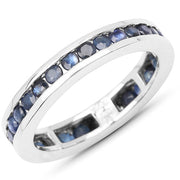 Bids.com 2.00 Carat Genuine Blue Sapphire .925 Sterling Silver Ring Rings White Smoke size 6.00,size 9.00,size 5.00,size 7.00,size 8.00,size 10.00