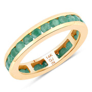 Bids.com 1.43 Carat Genuine Emerald 14K Yellow Gold Ring Rings White Smoke size 6.00,size 7.00,size 8.00,size 9.00,size 5.00
