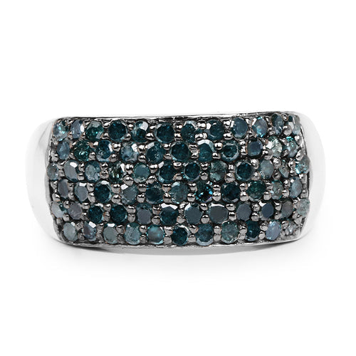 Bids.com 1.17 Carat Genuine Blue Diamond .925 Sterling Silver Ring Rings Dark Slate Gray size 7.00,size 6.00,size 8.00,size 9.00