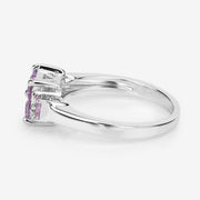 Bids.com 0.96 Carat Genuine Pink Sapphire  .925 Sterling Silver Ring Rings Lavender size 5.00,size 6.00,size 7.00,size 8.00,size 9.00