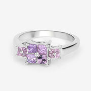 Bids.com 0.96 Carat Genuine Pink Sapphire  .925 Sterling Silver Ring Rings Lavender size 5.00,size 6.00,size 7.00,size 8.00,size 9.00