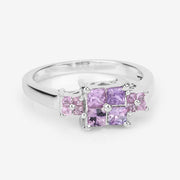 Bids.com 0.96 Carat Genuine Pink Sapphire  .925 Sterling Silver Ring Rings Lavender size 5.00,size 6.00,size 7.00,size 8.00,size 9.00