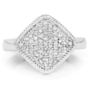 Bids.com 0.23 Carat Genuine White Diamond .925 Sterling Silver Ring Rings White Smoke size 12.50,size 6.00,size 7.00,size 8.00,size 9.00,size 5.00