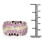 Bids.com 2.35 Carat Genuine Multi Stone .925 Sterling Silver Ring Rings White Smoke size 7.00,size 6.00,size 8.00,size 9.00