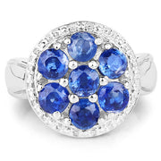 Bids.com 2.66 Carat Genuine Kyanite .925 Sterling Silver Ring Rings White Smoke size 6.00,size 7.00,size 8.00,size 9.00,size 5.00