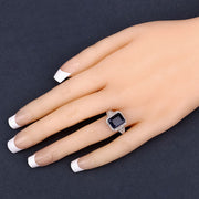Bids.com 4.80 Carat Glass Filled Sapphire and White Topaz .925 Sterling Silver Ring Rings Navajo White size 5.00,size 7.00,size 11.00,size 6.00,size 8.00,size 9.00,size 10.00