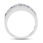 Bids.com 1.23 Carat Genuine Tanzanite .925 Sterling Silver Ring Rings White Smoke size 7.00,size 6.00,size 8.00,size 9.00,size 5.00,size 10.00