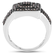 Bids.com 0.42 Carat Genuine Champagne Diamond .925 Sterling Silver Ring Rings White Smoke size 6.00,size 8.00,size 7.00,size 9.00,size 10.00