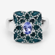 Bids.com 0.44 Carat Genuine Tanzanite .925 Sterling Silver Ring Rings Lavender size 6.00,size 7.00,size 8.00,size 9.00,size 5.00