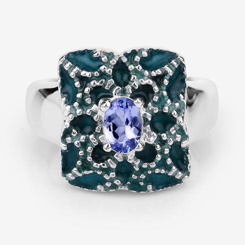 Bids.com 0.44 Carat Genuine Tanzanite .925 Sterling Silver Ring Rings Lavender size 6.00,size 7.00,size 8.00,size 9.00,size 5.00