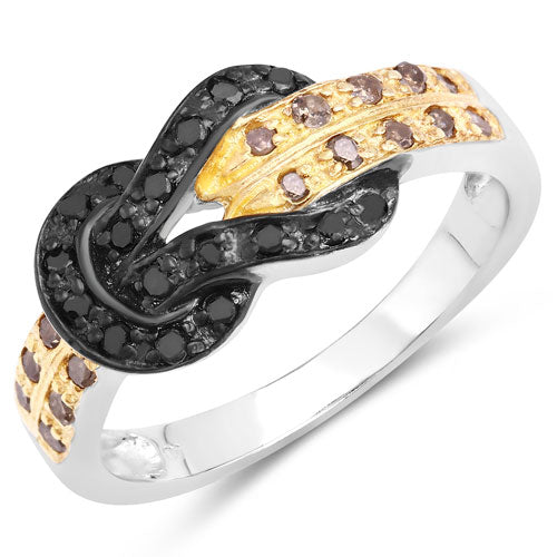 Bids.com 0.32 Carat Genuine Multi Diamond .925 Sterling Silver Ring Rings White Smoke size 5.00,size 6.00,size 7.00,size 8.00,size 9.00
