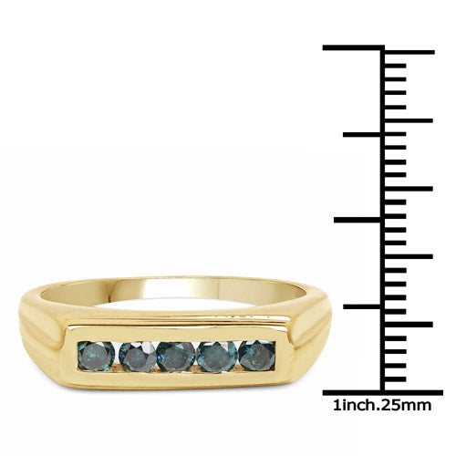 Bids.com 14K Yellow Gold Plated 0.50 Carat Genuine Blue Diamond .925 Sterling Silver Ring Rings White Smoke size 8.00,size 9.00,size 9.50,size 6.00,size 7.00