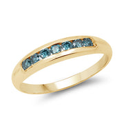 Bids.com 14K Yellow Gold Plated 0.35 Carat Genuine Blue Diamond .925 Sterling Silver Ring Rings White Smoke size 9.00,size 9.50,size 6.00,size 7.00,size 8.00
