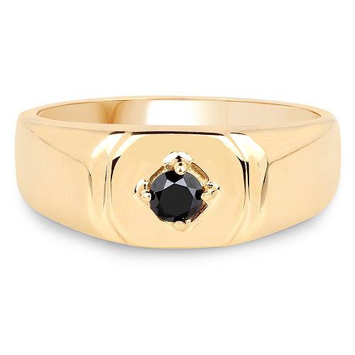 Bids.com 14K Yellow Gold Plated 0.20 Carat Genuine Black Diamond .925 Sterling Silver Ring Rings Navajo White size 7.00,size 8.00,size 9.50,size 6.00,size 9.00