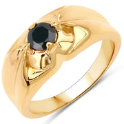 Bids.com 0.50 Carat Genuine Black Diamond .925 Sterling Silver Ring Rings White Smoke size 5.00,size 6.00,size 7.00,size 8.00,size 9.00