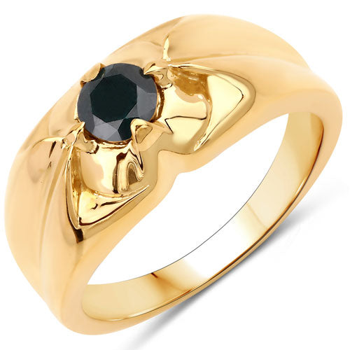 Bids.com 0.50 Carat Genuine Black Diamond .925 Sterling Silver Ring Rings White Smoke size 5.00,size 6.00,size 7.00,size 8.00,size 9.00