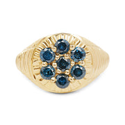Bids.com 14K Yellow Gold Plated 1.40 Carat Genuine Blue Diamond .925 Sterling Silver Ring Rings White Smoke size 9.00,size 9.50,size 6.00,size 7.00,size 8.00