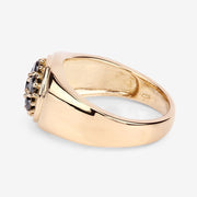 Bids.com 0.91 Carat Genuine Black Diamond .925 Sterling Silver Ring Rings Peach Puff size 6.00,size 7.00,size 8.00,size 9.00,size 5.00