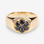 Bids.com 0.91 Carat Genuine Black Diamond .925 Sterling Silver Ring Rings Peach Puff size 6.00,size 7.00,size 8.00,size 9.00,size 5.00