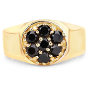 Bids.com 0.91 Carat Genuine Black Diamond .925 Sterling Silver Ring Rings White Smoke size 6.00,size 7.00,size 8.00,size 9.00,size 5.00