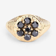 Bids.com 0.91 Carat Genuine Black Diamond .925 Sterling Silver Ring Rings White Smoke size 8.00,size 9.00,size 6.00,size 7.00,size 5.00