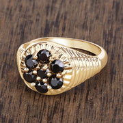 Bids.com 0.91 Carat Genuine Black Diamond .925 Sterling Silver Ring Rings Dark Olive Green size 8.00,size 9.00,size 6.00,size 7.00,size 5.00