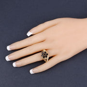 Bids.com 0.91 Carat Genuine Black Diamond .925 Sterling Silver Ring Rings Wheat size 8.00,size 9.00,size 6.00,size 7.00,size 5.00
