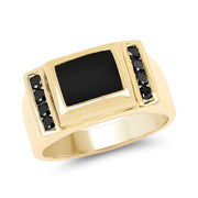 Bids.com 2.14 Carat Genuine Black Onyx and Black Diamond .925 Sterling Silver Ring Rings White Smoke size 6.00,size 7.00,size 8.00,size 9.00,size 10.00,size 11.00,size 12.00,size 5.00