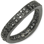 Bids.com 1.11 Carat Genuine Black Diamond .925 Sterling Silver Ring Rings White Smoke size 8.00,size 6.00,size 7.00,size 9.00