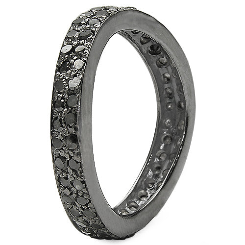 Bids.com 1.11 Carat Genuine Black Diamond .925 Sterling Silver Ring Rings White Smoke size 8.00,size 6.00,size 7.00,size 9.00