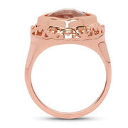 Bids.com 14K Rose Gold Plated 3.25 Carat Genuine Pink Rutile .925 Sterling Silver Ring Rings White Smoke size 8.00,size 6.00,size 7.00,size 9.00,size 10.00,size 5.00