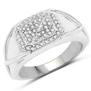 Bids.com 14K White Gold Plated 0.24 Carat Genuine White Diamond .925 Sterling Silver Ring Rings White Smoke size 11.00,size 6.00,size 7.00,size 8.00,size 9.00,size 10.00