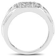Bids.com 14K White Gold Plated 0.24 Carat Genuine White Diamond .925 Sterling Silver Ring Rings White Smoke size 11.00,size 6.00,size 7.00,size 8.00,size 9.00,size 10.00