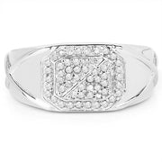 Bids.com 14K White Gold Plated 0.24 Carat Genuine White Diamond .925 Sterling Silver Ring Rings Lavender size 11.00,size 6.00,size 7.00,size 8.00,size 9.00,size 10.00