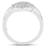Bids.com 14K Yellow Gold Plated 0.29 Carat Genuine White Diamond .925 Sterling Silver Ring Rings White Smoke size 6.00,size 7.00,size 8.00